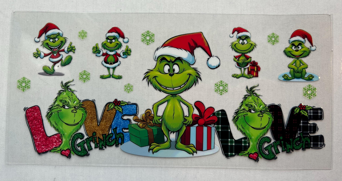 Green Guy #2 UV DTF 16oz cup wraps