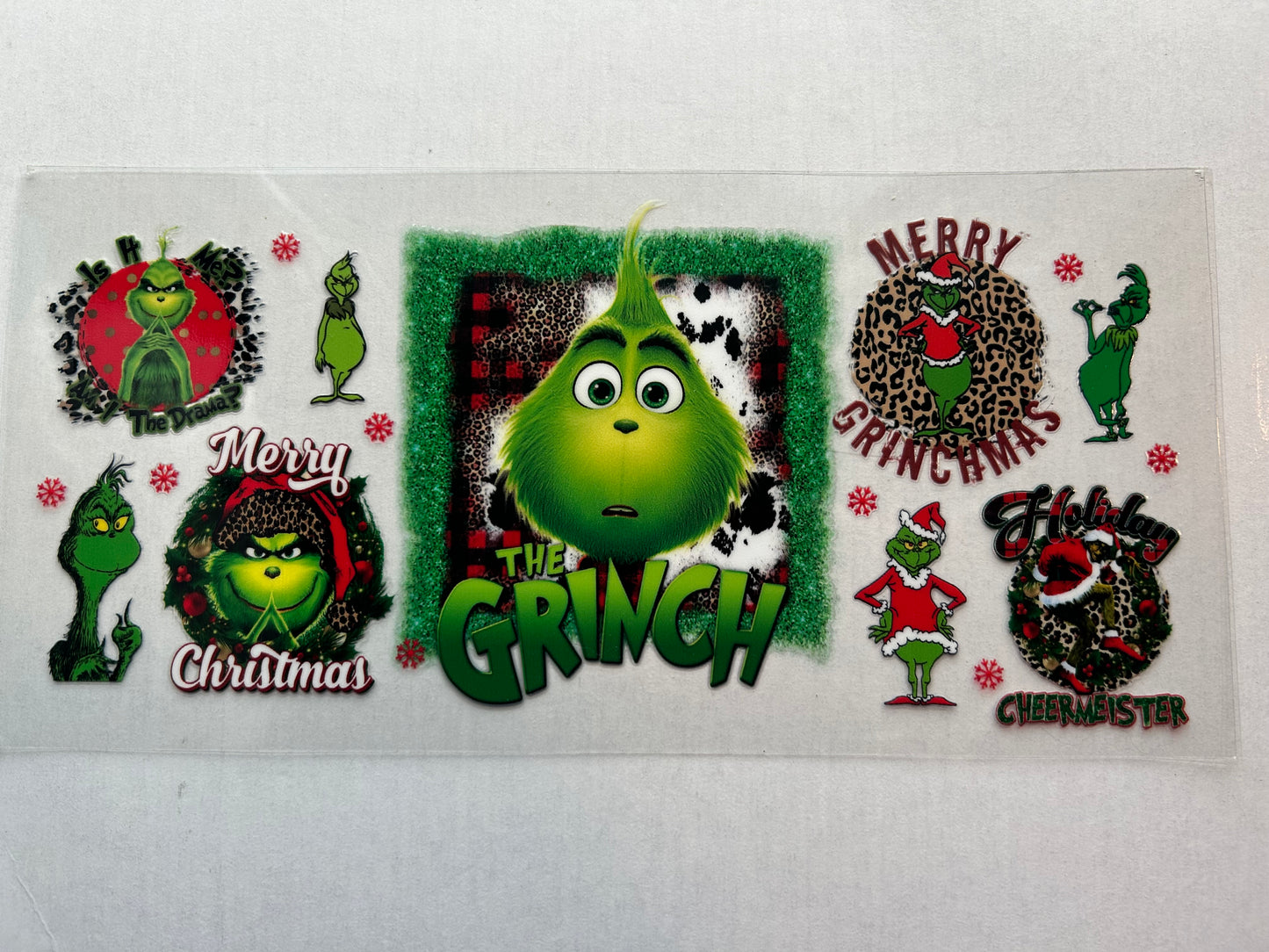 16 oz uv dtf cup wrap (Grinch)