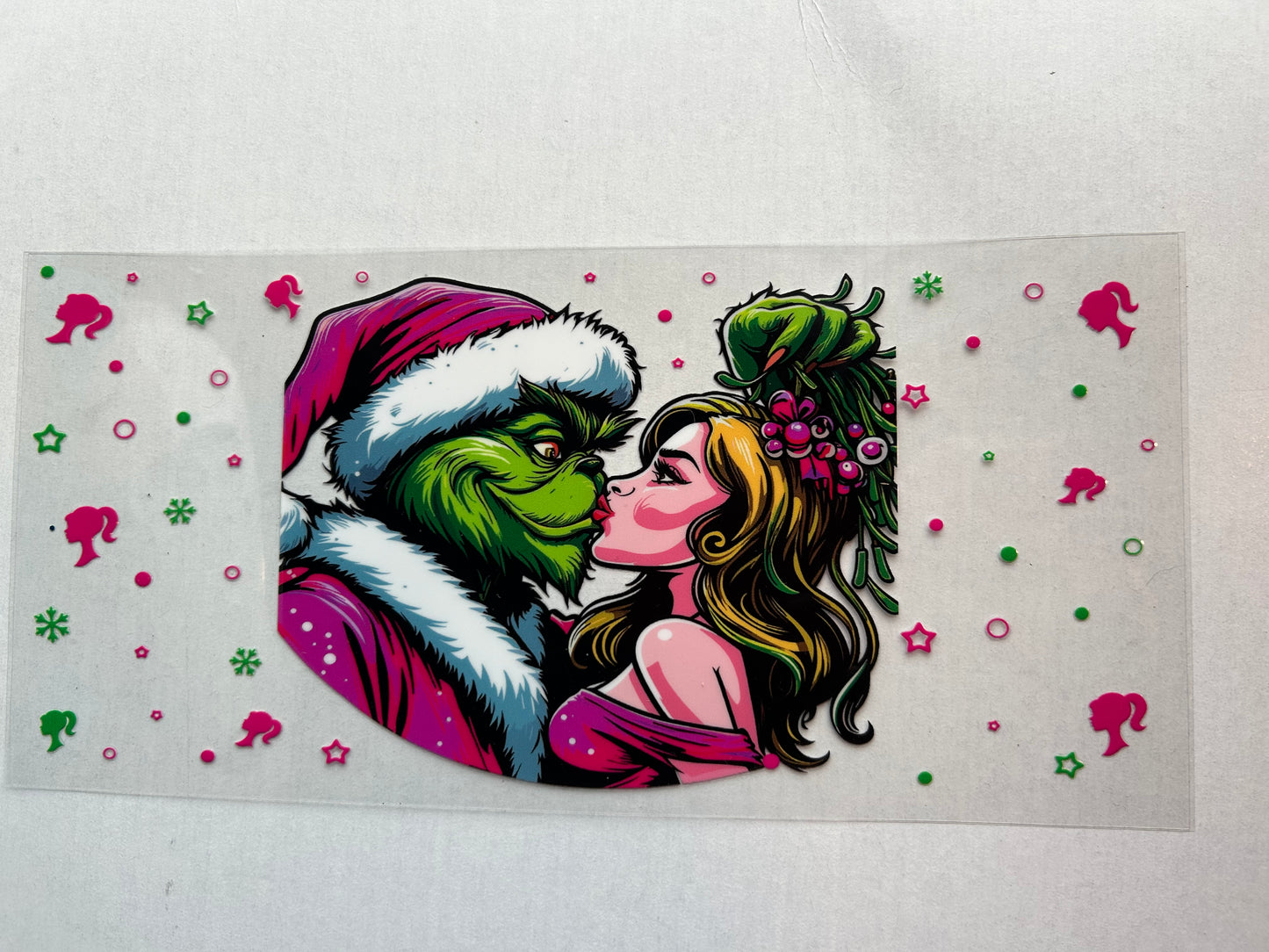 16 oz uv dtf cup wrap (Grinch)